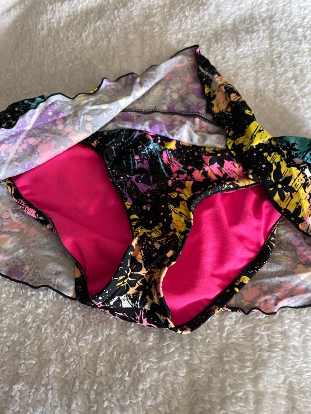 Arizona Jean Company Pink and Multicolor Floral Swim Set - Picture 6 of 7